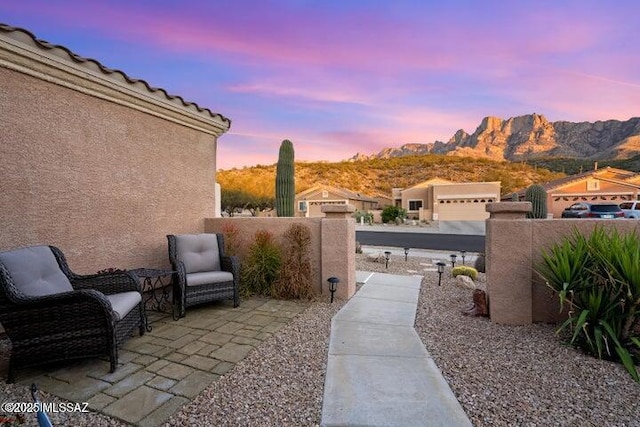 2257 E Skipping Rock Way, Tucson, AZ 85737 - view of patio with a mountain view