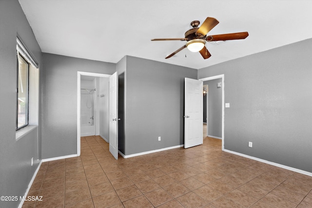 807 N Manzanita Pl, Saint David, AZ 85630 - unfurnished bedroom featuring tile patterned floors and a ceiling fan