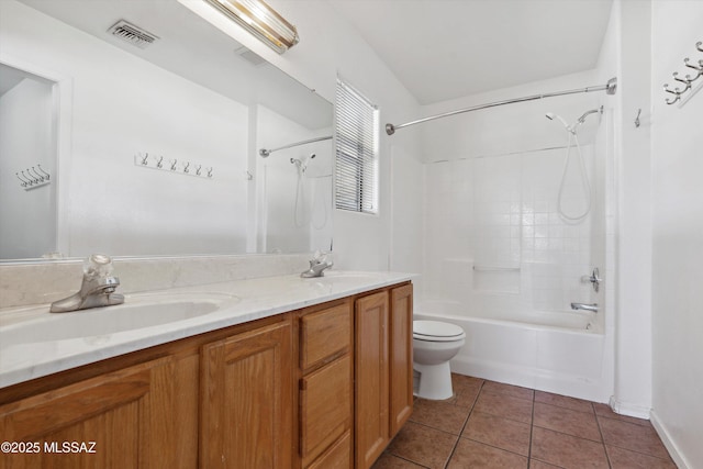 807 N Manzanita Pl, Saint David, AZ 85630 - full bathroom with double vanity, shower / bath combination, and tile patterned floors