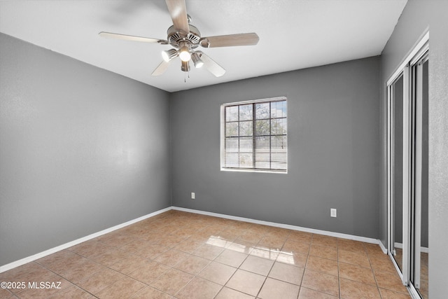 807 N Manzanita Pl, Saint David, AZ 85630 - empty room with light tile patterned floors and ceiling fan
