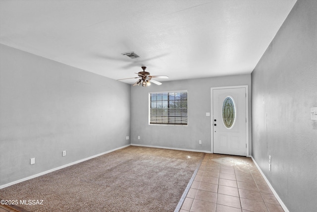 807 N Manzanita Pl, Saint David, AZ 85630 - foyer entrance with ceiling fan and light tile patterned flooring