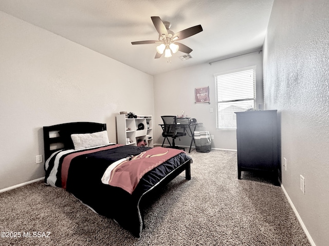 4660 E Torrey Pines Ln, Chandler, AZ 85249 - carpeted bedroom with baseboards and a ceiling fan