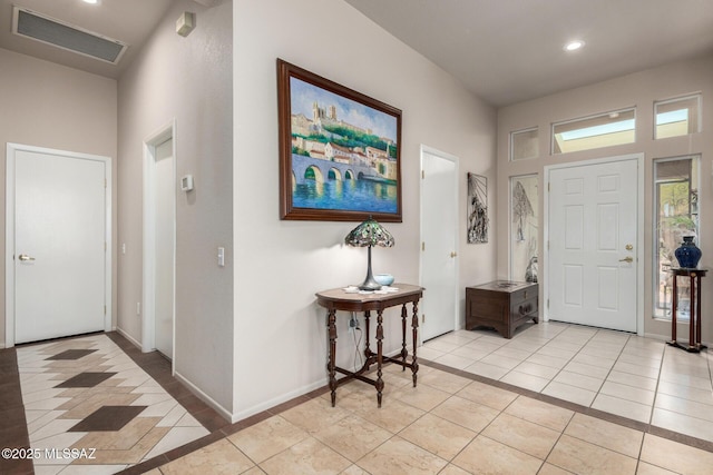 938 E Grass Meadow Pl, Oro Valley, AZ 85755 - foyer entrance featuring light tile patterned floors and recessed lighting