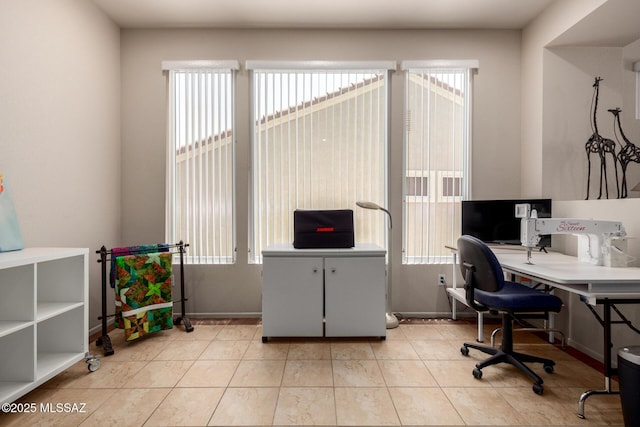 938 E Grass Meadow Pl, Oro Valley, AZ 85755 - office with light tile patterned floors and baseboards