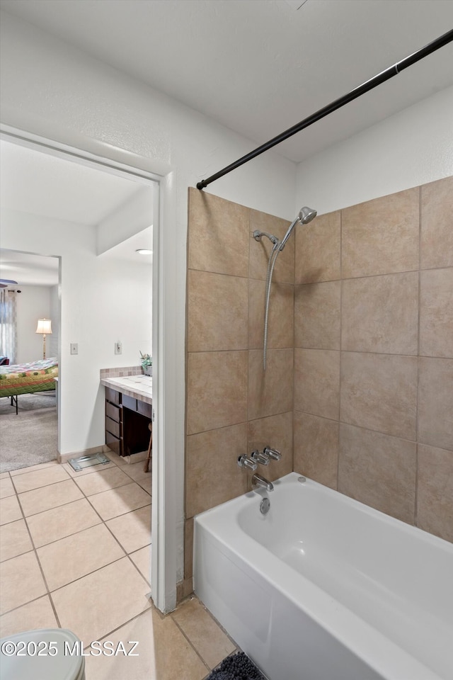 8450 E Old Spanish Trl Apt 154, Tucson, AZ 85710 - full bathroom with shower / tub combination, tile patterned floors, and vanity