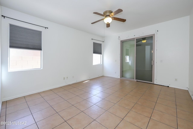 14085 E Copper Mesa Ct, Vail, AZ 85641 - unfurnished room with a ceiling fan and light tile patterned floors