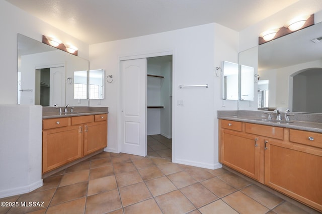 14085 E Copper Mesa Ct, Vail, AZ 85641 - full bathroom with tile patterned flooring and two vanities
