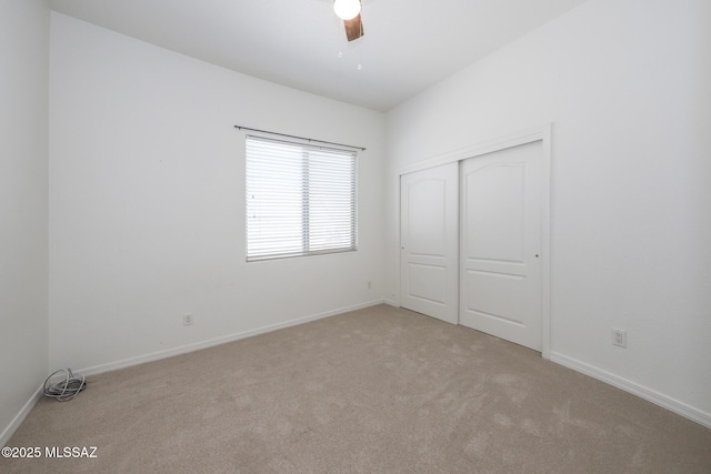 14085 E Copper Mesa Ct, Vail, AZ 85641 - unfurnished bedroom featuring carpet floors, a closet, and ceiling fan
