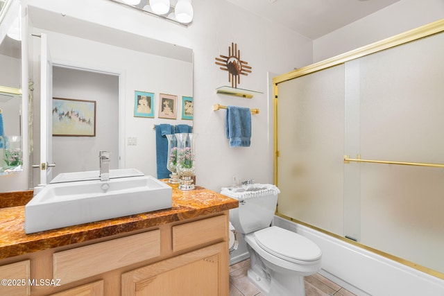 14092 E Placita Mochuelo, Vail, AZ 85641 - full bathroom featuring vanity, combined bath / shower with glass door, and tile patterned floors