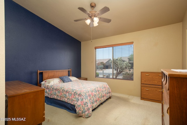 5442 W Cochie Springs St, Marana, AZ 85658 - carpeted bedroom featuring lofted ceiling and a ceiling fan