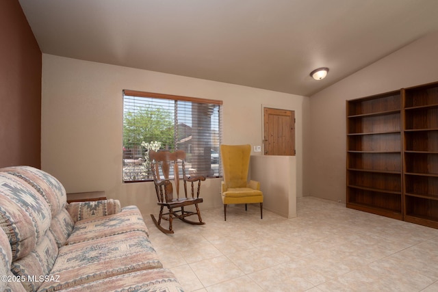 5442 W Cochie Springs St, Marana, AZ 85658 - sitting room with vaulted ceiling and light tile patterned floors