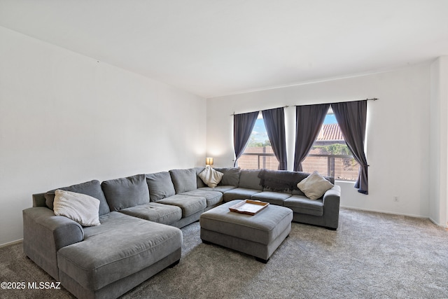 11120 E Mountain Gate Pl, Tucson, AZ 85749 - carpeted living room featuring baseboards
