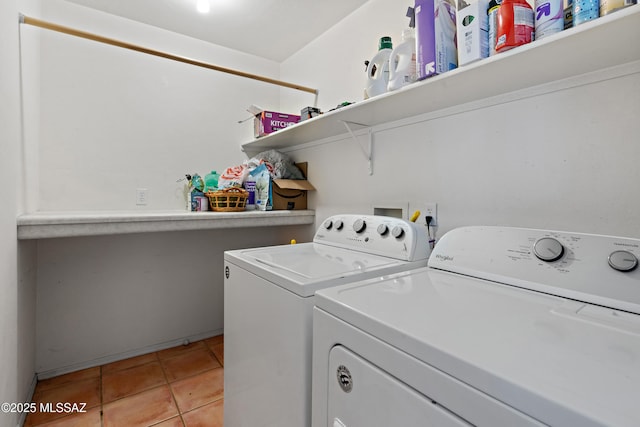 11120 E Mountain Gate Pl, Tucson, AZ 85749 - washroom with washing machine and dryer and light tile patterned floors