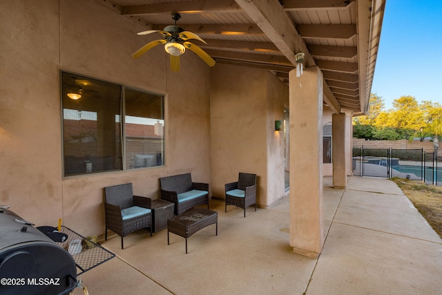 11120 E Mountain Gate Pl, Tucson, AZ 85749 - view of patio with a ceiling fan