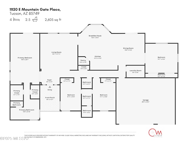11120 E Mountain Gate Pl, Tucson, AZ 85749 - view of floor plan / room layout