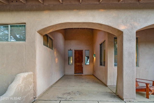 11120 E Mountain Gate Pl, Tucson, AZ 85749 - property entrance with stucco siding