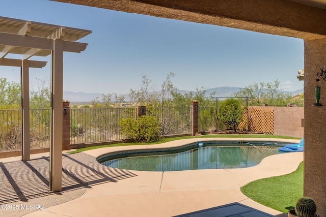 9407 E Greek Sage Way, Vail, AZ 85641 - view of swimming pool featuring a mountain view and a patio