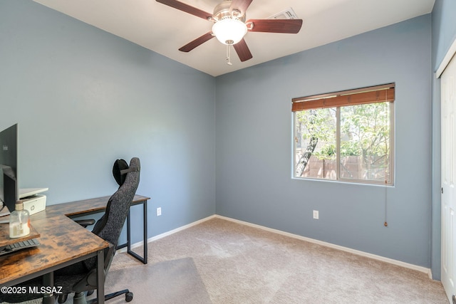 9407 E Greek Sage Way, Vail, AZ 85641 - unfurnished office with carpet flooring and a ceiling fan