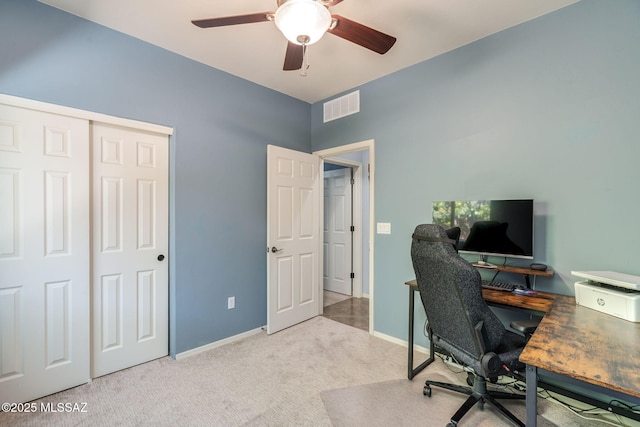 9407 E Greek Sage Way, Vail, AZ 85641 - office area with carpet and ceiling fan