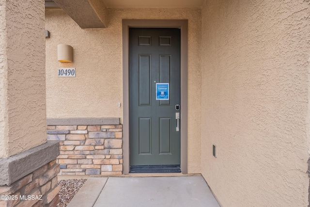 10490 W Beaman Ln, Marana, AZ 85653 - entrance to property with stucco siding and stone siding