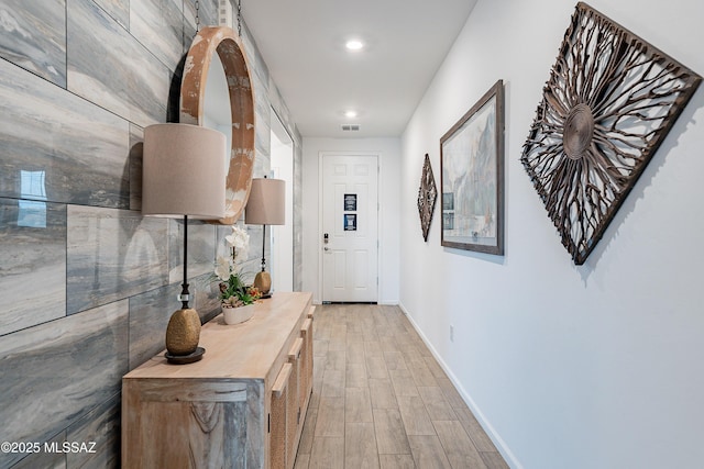 10490 W Beaman Ln, Marana, AZ 85653 - hallway featuring light wood-type flooring and recessed lighting