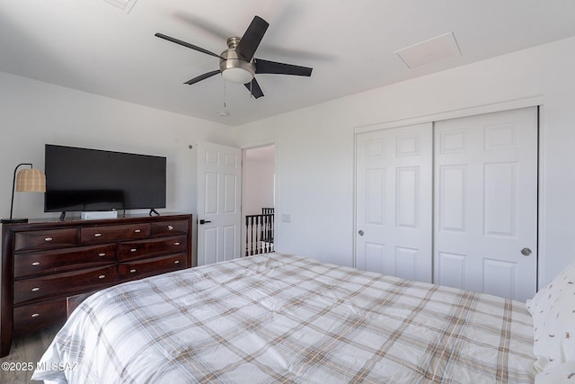 10567 E Desert Drifter Pl, Tucson, AZ 85747 - bedroom with a closet and a ceiling fan