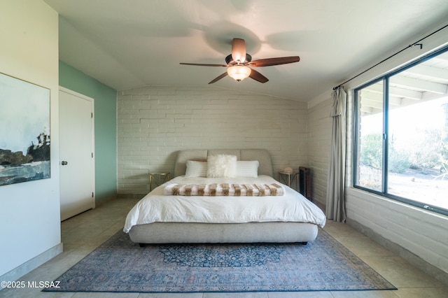 1115 W Santo Domingo Cir, Tucson, AZ 85704 - bedroom with lofted ceiling and a ceiling fan
