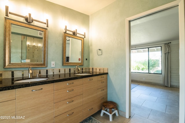 1115 W Santo Domingo Cir, Tucson, AZ 85704 - bathroom featuring double vanity and tile patterned flooring