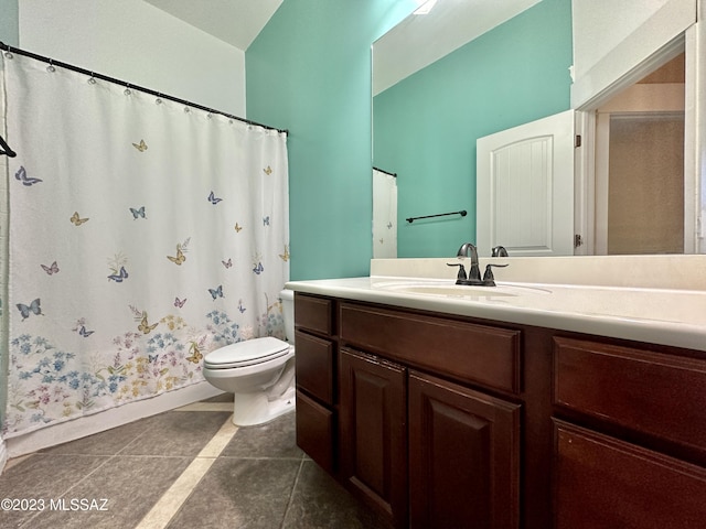 508 N Eagle Meadow Loop, Thatcher, AZ 85552 - bathroom featuring vanity, tile patterned flooring, and curtained shower