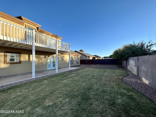 508 N Eagle Meadow Loop, Thatcher, AZ 85552 - fenced backyard featuring french doors and a patio area