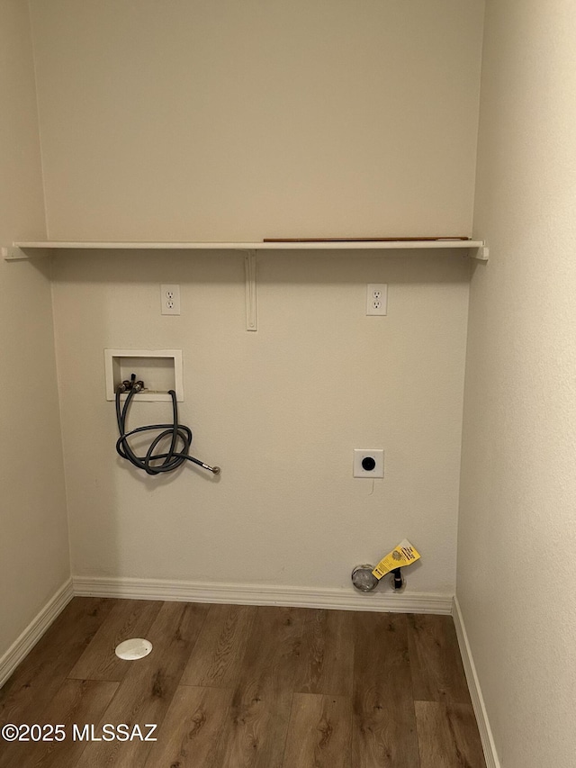 3365 N River Rapids Dr, Tucson, AZ 85712 - laundry room with washer hookup, wood finished floors, and hookup for an electric dryer