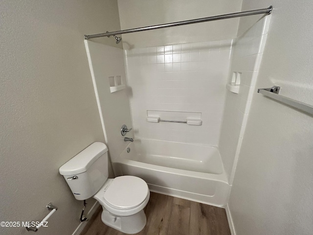 3365 N River Rapids Dr, Tucson, AZ 85712 - bathroom with wood finished floors and shower / bathtub combination