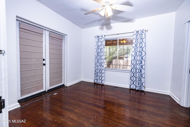 1809 E 8th St, Tucson, AZ 85719 - empty room with wood finished floors and ceiling fan