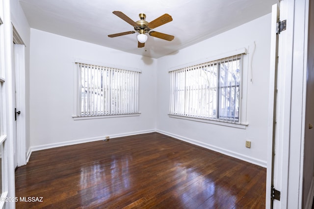 1809 E 8th St, Tucson, AZ 85719 - unfurnished bedroom featuring wood finished floors and ceiling fan
