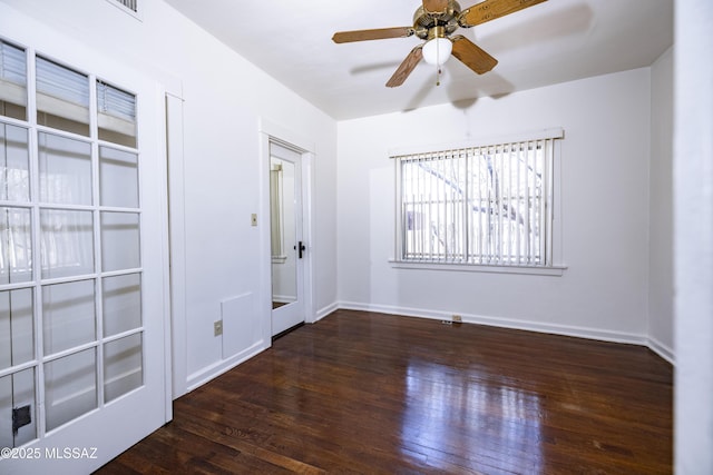 1809 E 8th St, Tucson, AZ 85719 - unfurnished room with wood finished floors and a ceiling fan