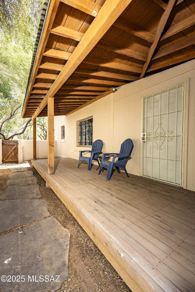 1809 E 8th St, Tucson, AZ 85719 - view of wooden deck