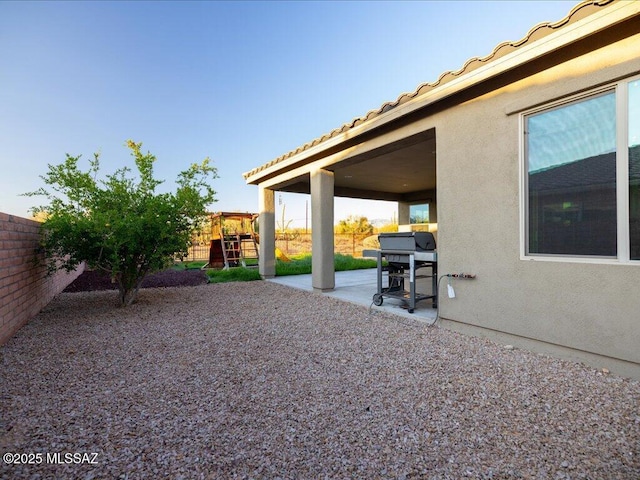 3872 W Sonoma Ranch Pl, Marana, AZ 85658 - fenced backyard featuring a patio