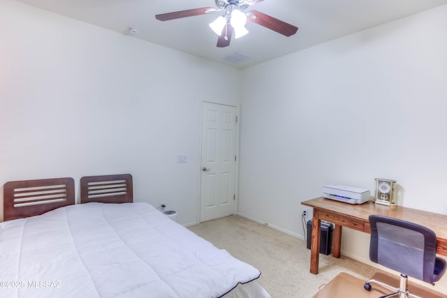 8348 N Mountain Stone Pine Way, Tucson, AZ 85743 - carpeted bedroom with a desk and ceiling fan