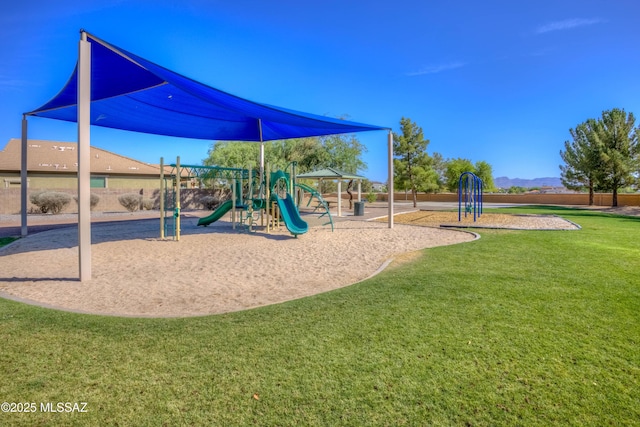 8348 N Mountain Stone Pine Way, Tucson, AZ 85743 - communal playground featuring a lawn