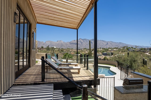 5051 N Hillcrest Dr, Tucson, AZ 85704 - balcony featuring view of pool and a mountain view