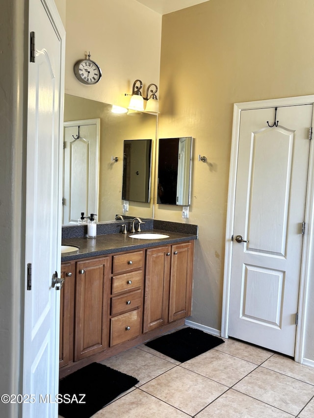 1102 E Mud Spring Canyon Ln, Sahuarita, AZ 85629 - full bathroom with double vanity and tile patterned flooring