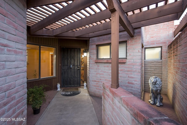2000 E Campbell Ter, Tucson, AZ 85718 - property entrance featuring a pergola and a patio