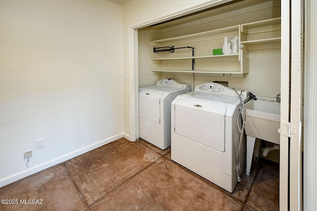 2839 E 2nd St, Tucson, AZ 85716 - washroom with independent washer and dryer and baseboards