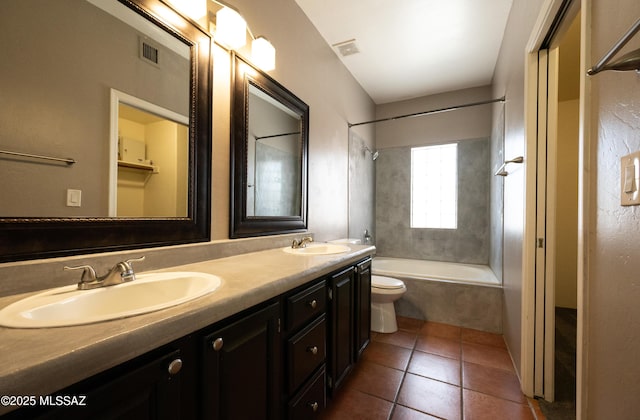 2990 W Trevi Pl Unit 200, Tucson, AZ 85741 - full bath with double vanity, shower / bathtub combination, and tile patterned floors