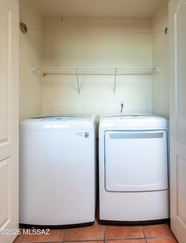 2990 W Trevi Pl Unit 200, Tucson, AZ 85741 - laundry room with washer and dryer and light tile patterned flooring