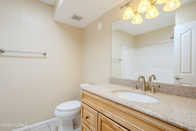 2366 N Camino Mateo, Tucson, AZ 85745 - bathroom featuring vanity, tile patterned floors, and a shower