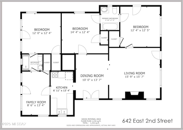 642 E 2nd St, Tucson, AZ 85705 - view of home floor plan