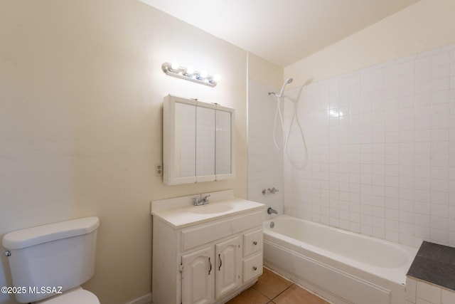 325 W Santa Maria St, Tucson, AZ 85706 - bathroom featuring vanity, shower / bathtub combination, and tile patterned floors