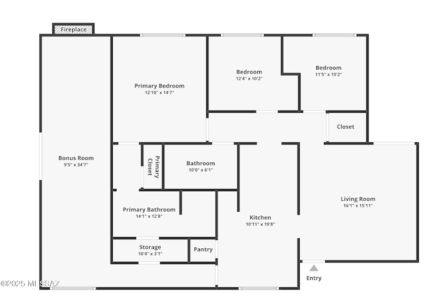 325 W Santa Maria St, Tucson, AZ 85706 - view of room layout