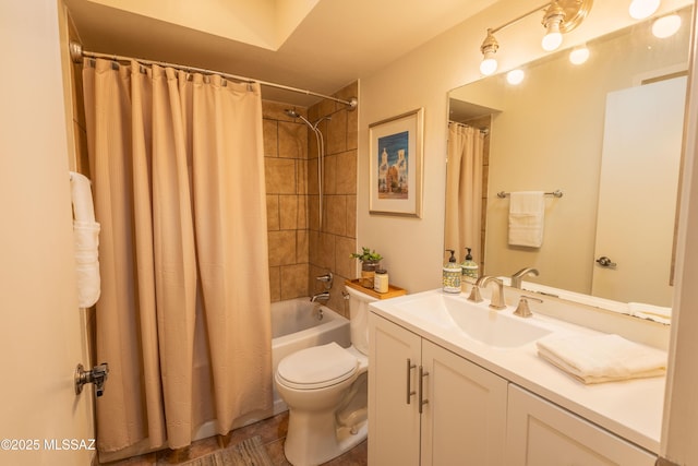 1120 N La Canoa, Green Valley, AZ 85614 - bathroom featuring vanity and shower / bath combo with shower curtain